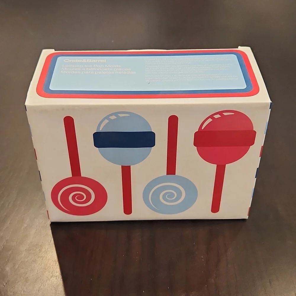 Crate&Barrel Lollipop Ice Pop Molds, NWT